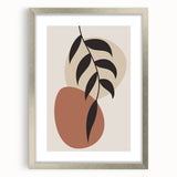 Modern Boho Leaf Wall Art | Minimalist Geometric Decor | Nature Print