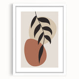 Modern Boho Leaf Wall Art | Minimalist Geometric Decor | Nature Print