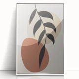 Modern Boho Leaf Wall Art | Minimalist Geometric Decor | Nature Print