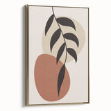 Modern Boho Leaf Wall Art | Minimalist Geometric Decor | Nature Print