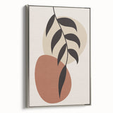 Modern Boho Leaf Wall Art | Minimalist Geometric Decor | Nature Print