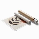 Modern Boho Leaf Wall Art | Minimalist Geometric Decor | Nature Print