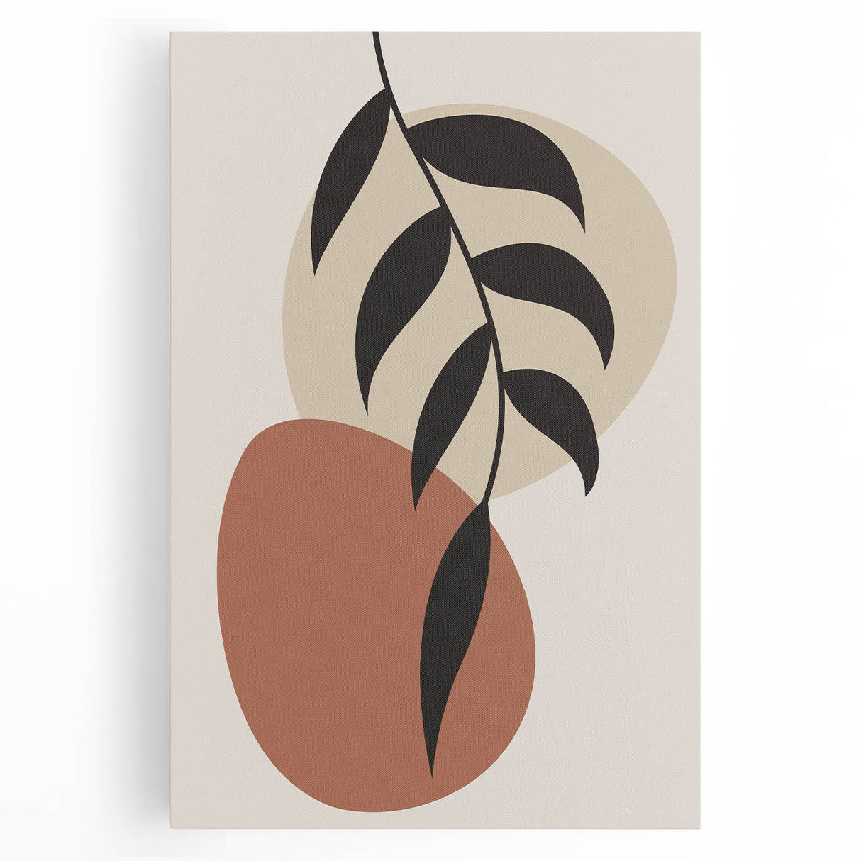 Modern Boho Leaf Wall Art | Minimalist Geometric Decor | Nature Print