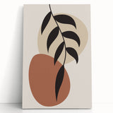 Modern Boho Leaf Wall Art | Minimalist Geometric Decor | Nature Print