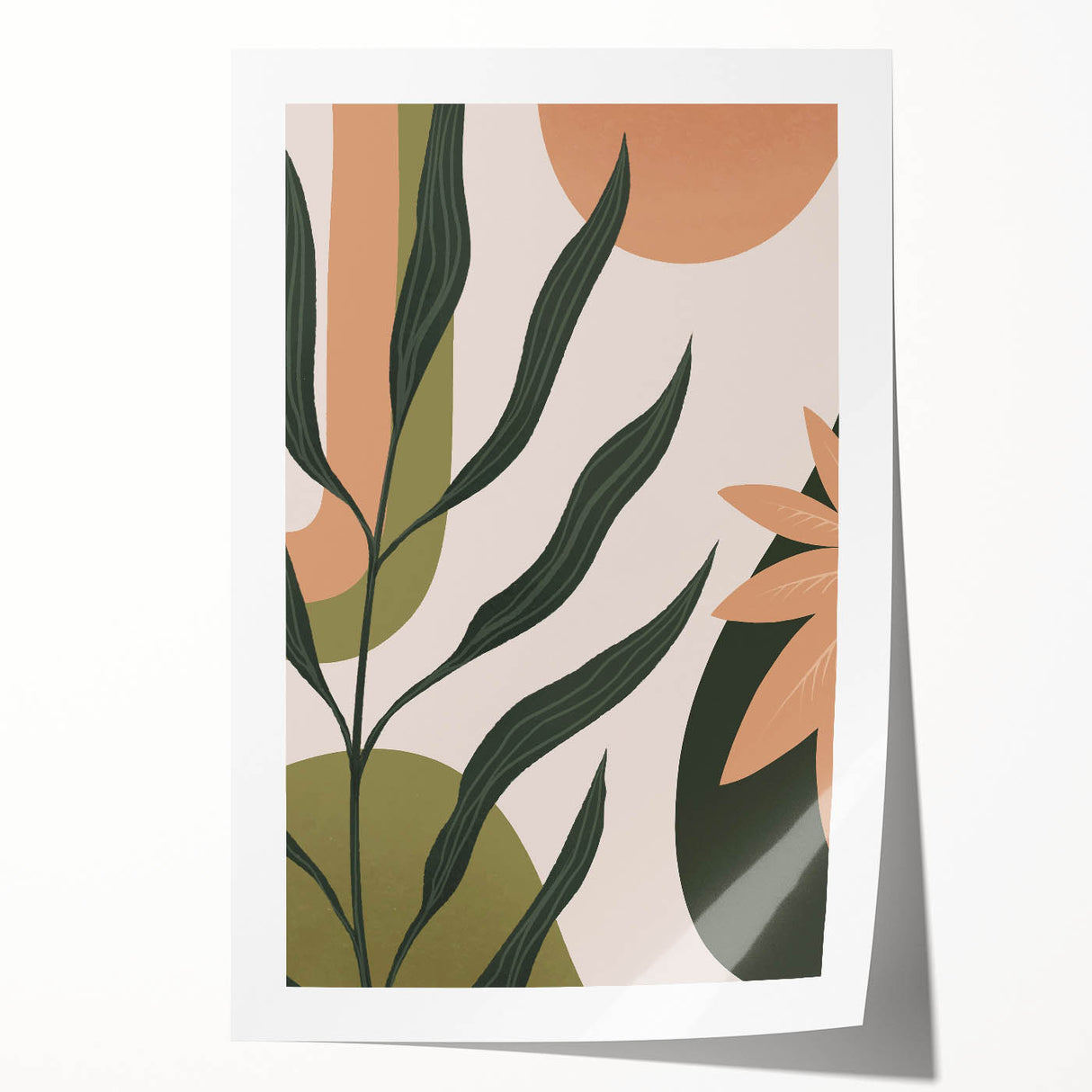 Eclectic Bohemian Wall Art | Boho Decor Canvas | Artistic Plant Print