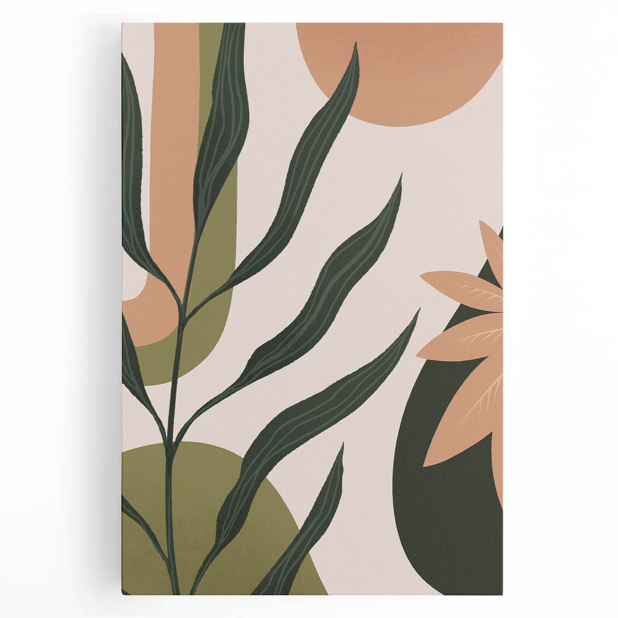 Eclectic Bohemian Wall Art | Boho Decor Canvas | Artistic Plant Print