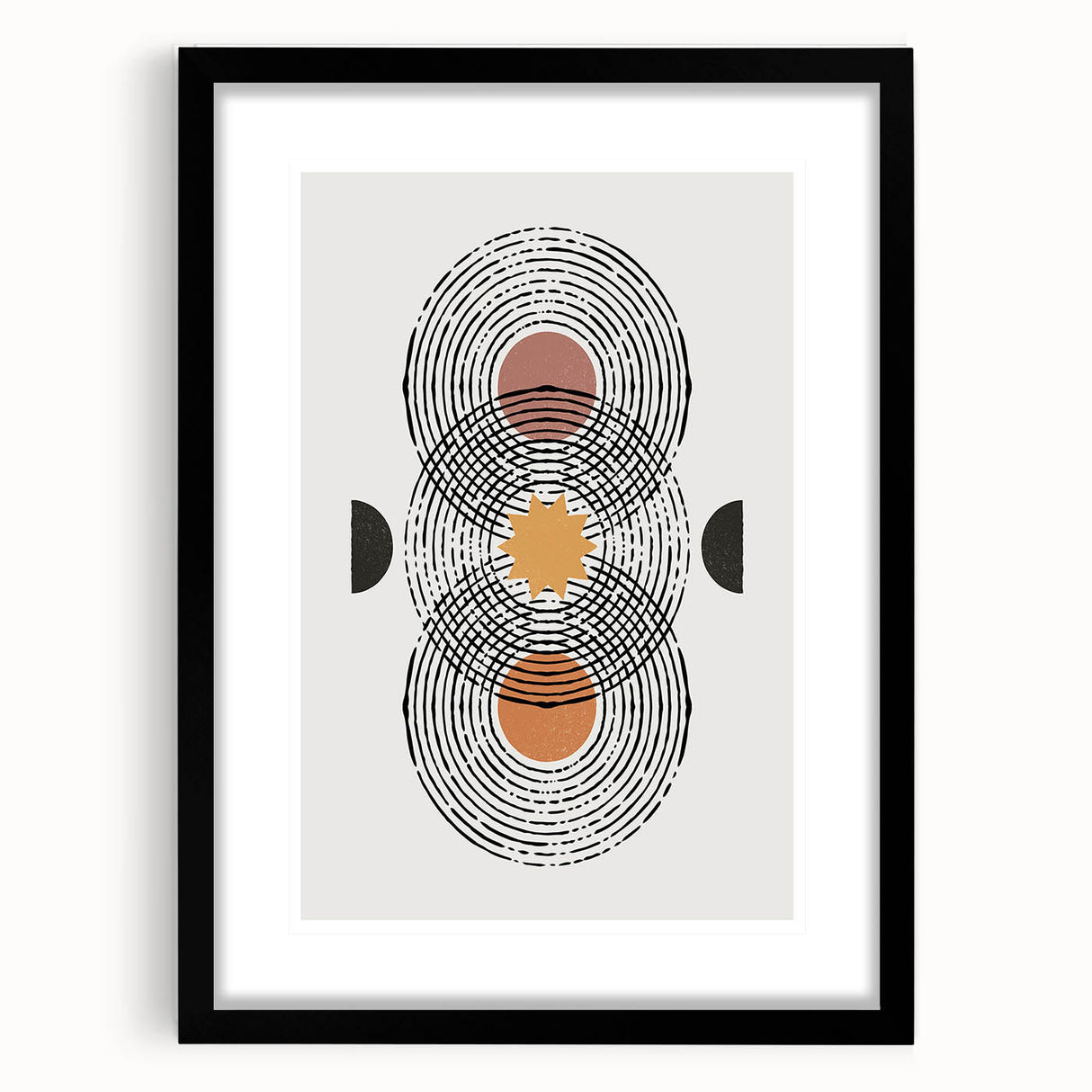Eclectic Bohemian Wall Art | Boho Chic Abstract Canvas | Geometric Design