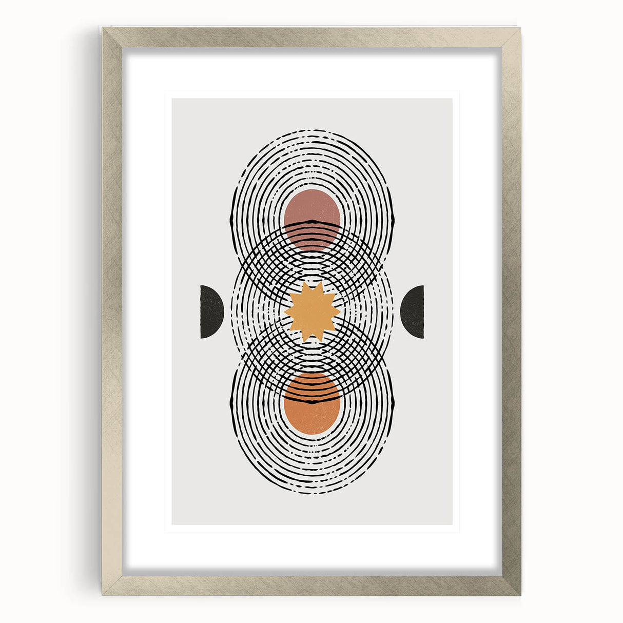 Eclectic Bohemian Wall Art | Boho Chic Abstract Canvas | Geometric Design