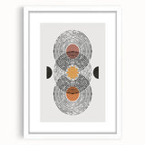 Eclectic Bohemian Wall Art | Boho Chic Abstract Canvas | Geometric Design