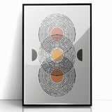 Eclectic Bohemian Wall Art | Boho Chic Abstract Canvas | Geometric Design