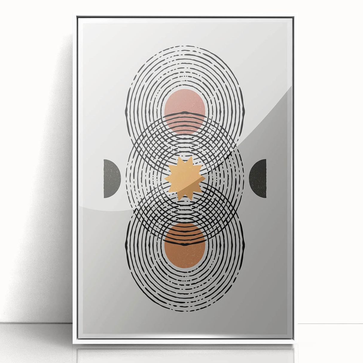 Eclectic Bohemian Wall Art | Boho Chic Abstract Canvas | Geometric Design