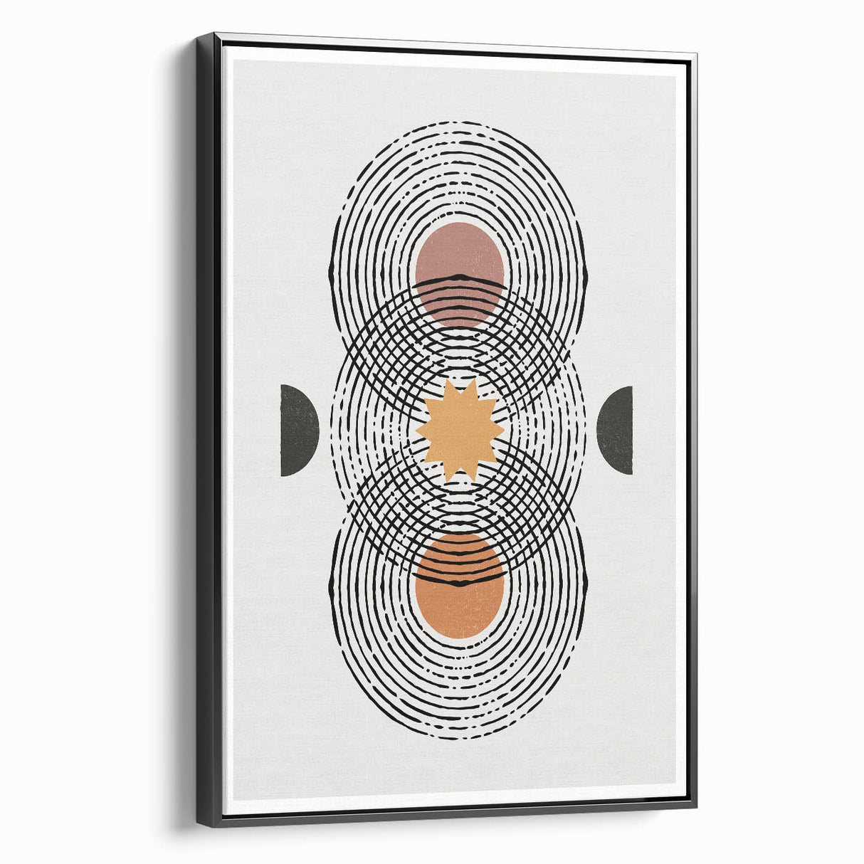 Eclectic Bohemian Wall Art | Boho Chic Abstract Canvas | Geometric Design
