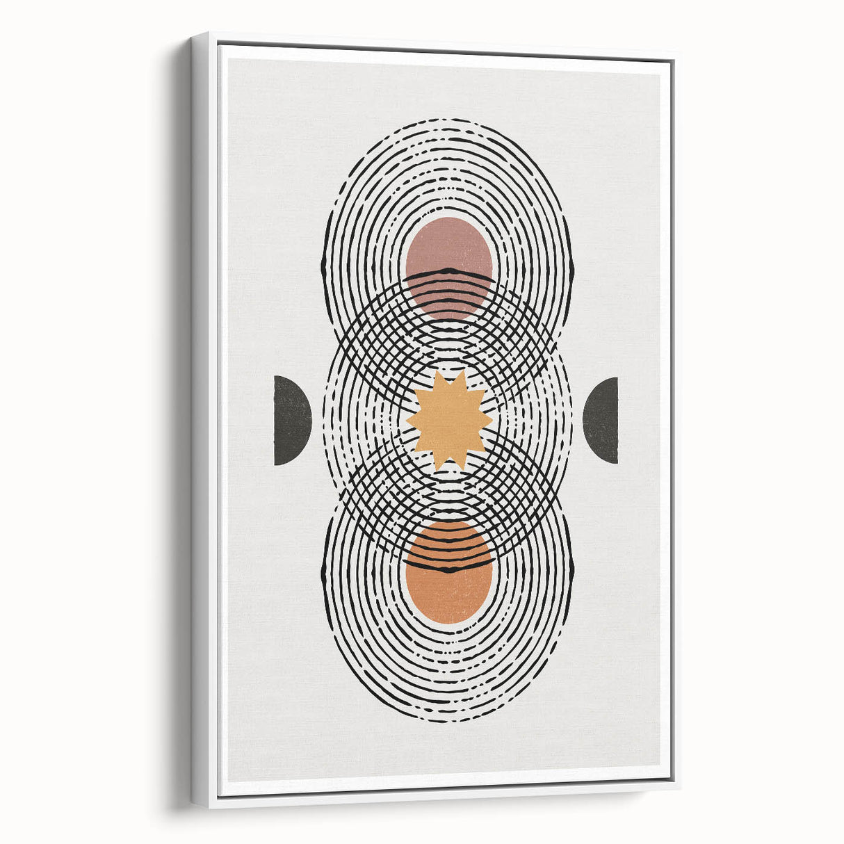 Eclectic Bohemian Wall Art | Boho Chic Abstract Canvas | Geometric Design