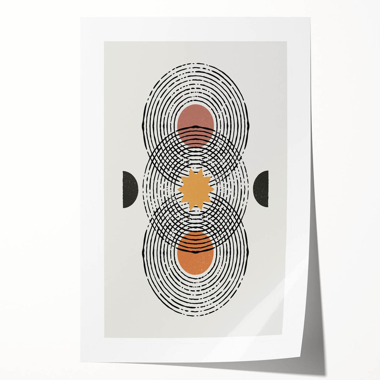 Eclectic Bohemian Wall Art | Boho Chic Abstract Canvas | Geometric Design