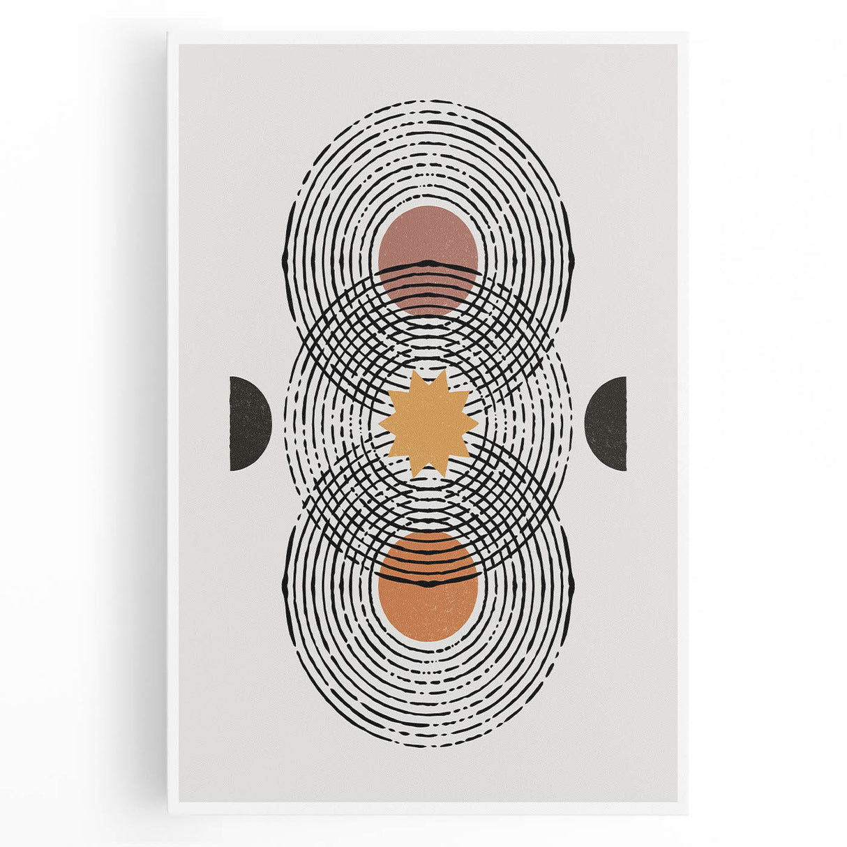 Eclectic Bohemian Wall Art | Boho Chic Abstract Canvas | Geometric Design