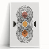 Eclectic Bohemian Wall Art | Boho Chic Abstract Canvas | Geometric Design