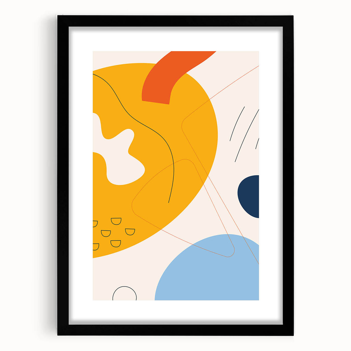 Boho Chic Abstract Art Print | Eclectic Bohemian Wall Art | Vibrant Design