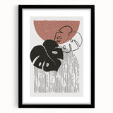 Bohemian Plant Wall Art | Eclectic Boho Decor Canvas | Minimalist Design