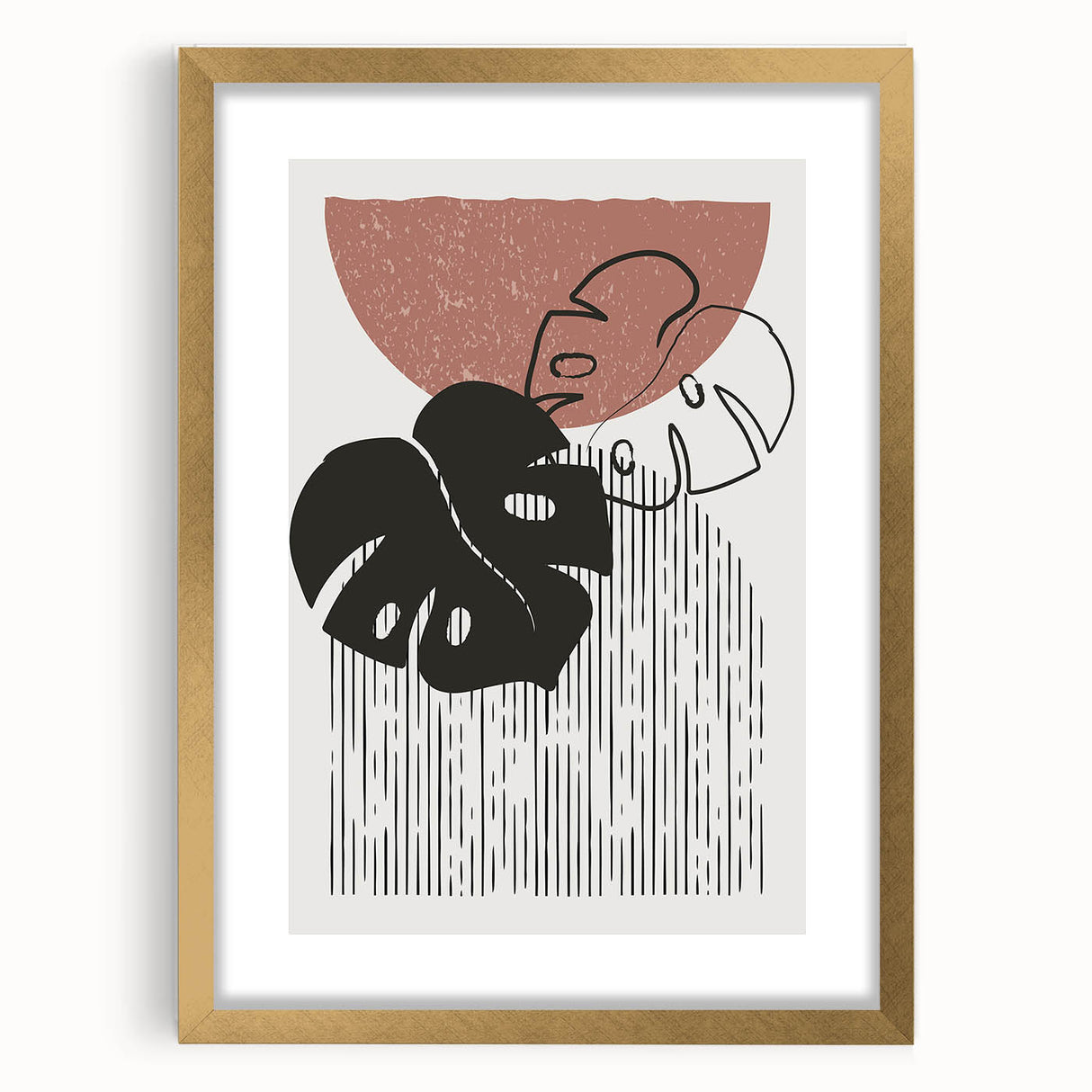 Bohemian Plant Wall Art | Eclectic Boho Decor Canvas | Minimalist Design