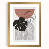 Bohemian Plant Wall Art | Eclectic Boho Decor Canvas | Minimalist Design