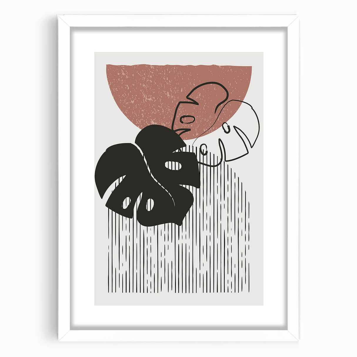 Bohemian Plant Wall Art | Eclectic Boho Decor Canvas | Minimalist Design
