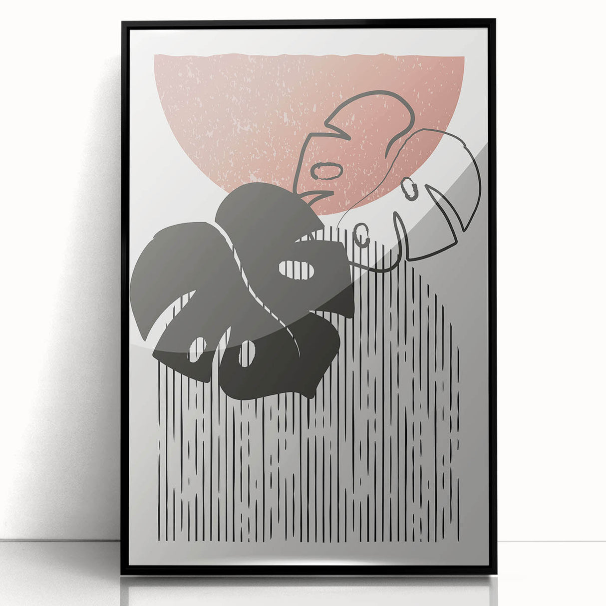 Bohemian Plant Wall Art | Eclectic Boho Decor Canvas | Minimalist Design
