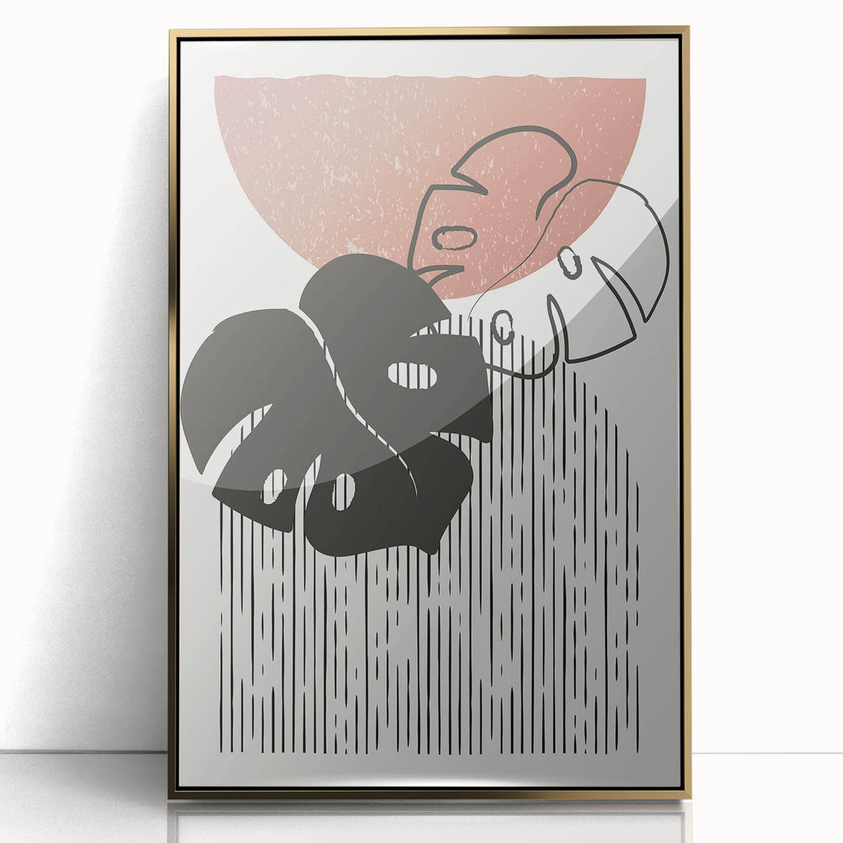 Bohemian Plant Wall Art | Eclectic Boho Decor Canvas | Minimalist Design
