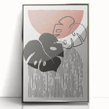 Bohemian Plant Wall Art | Eclectic Boho Decor Canvas | Minimalist Design