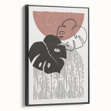 Bohemian Plant Wall Art | Eclectic Boho Decor Canvas | Minimalist Design