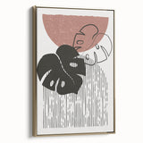 Bohemian Plant Wall Art | Eclectic Boho Decor Canvas | Minimalist Design