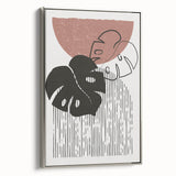 Bohemian Plant Wall Art | Eclectic Boho Decor Canvas | Minimalist Design