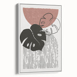 Bohemian Plant Wall Art | Eclectic Boho Decor Canvas | Minimalist Design