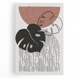 Bohemian Plant Wall Art | Eclectic Boho Decor Canvas | Minimalist Design