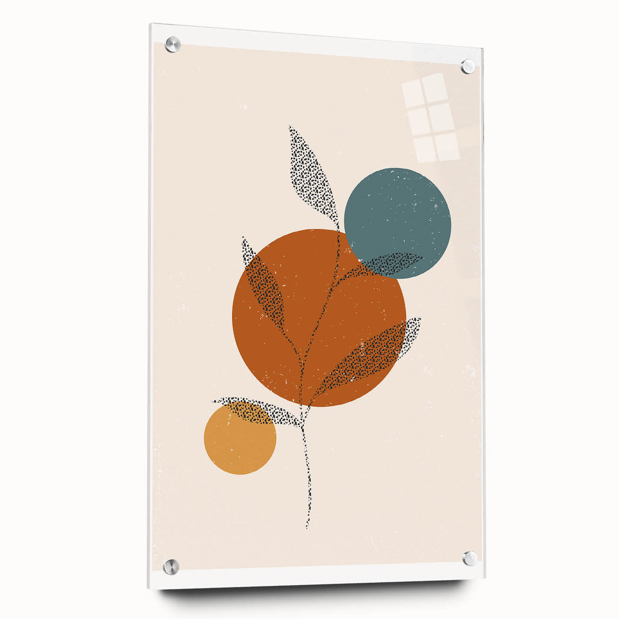 Boho Chic Leaf Art Print | Eclectic Bohemian Wall Art | Abstract Design