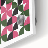 Bohemian Wall Art | Bauhaus 1919 Geometric Pink and Green Boho Print