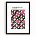 Bohemian Wall Art | Bauhaus 1919 Geometric Pink and Green Boho Print
