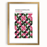 Bohemian Wall Art | Bauhaus 1919 Geometric Pink and Green Boho Print