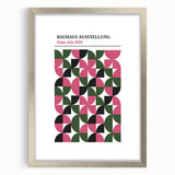 Bohemian Wall Art | Bauhaus 1919 Geometric Pink and Green Boho Print