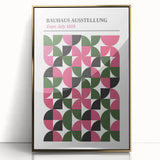 Bohemian Wall Art | Bauhaus 1919 Geometric Pink and Green Boho Print