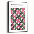 Bohemian Wall Art | Bauhaus 1919 Geometric Pink and Green Boho Print