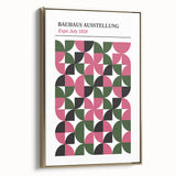 Bohemian Wall Art | Bauhaus 1919 Geometric Pink and Green Boho Print