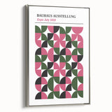 Bohemian Wall Art | Bauhaus 1919 Geometric Pink and Green Boho Print