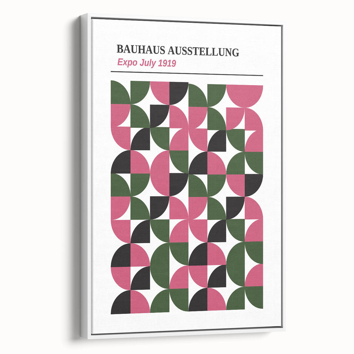 Bohemian Wall Art | Bauhaus 1919 Geometric Pink and Green Boho Print