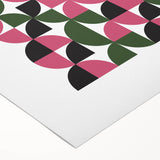 Bohemian Wall Art | Bauhaus 1919 Geometric Pink and Green Boho Print