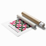 Bohemian Wall Art | Bauhaus 1919 Geometric Pink and Green Boho Print