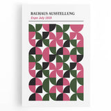 Bohemian Wall Art | Bauhaus 1919 Geometric Pink and Green Boho Print