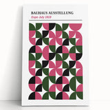 Bohemian Wall Art | Bauhaus 1919 Geometric Pink and Green Boho Print