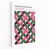 Bohemian Wall Art | Bauhaus 1919 Geometric Pink and Green Boho Print