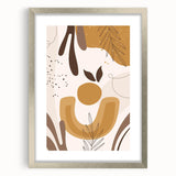 Boho Chic Abstract Leaf Art | Eclectic Bohemian Wall Art | Neutral Tones