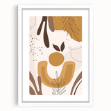 Boho Chic Abstract Leaf Art | Eclectic Bohemian Wall Art | Neutral Tones